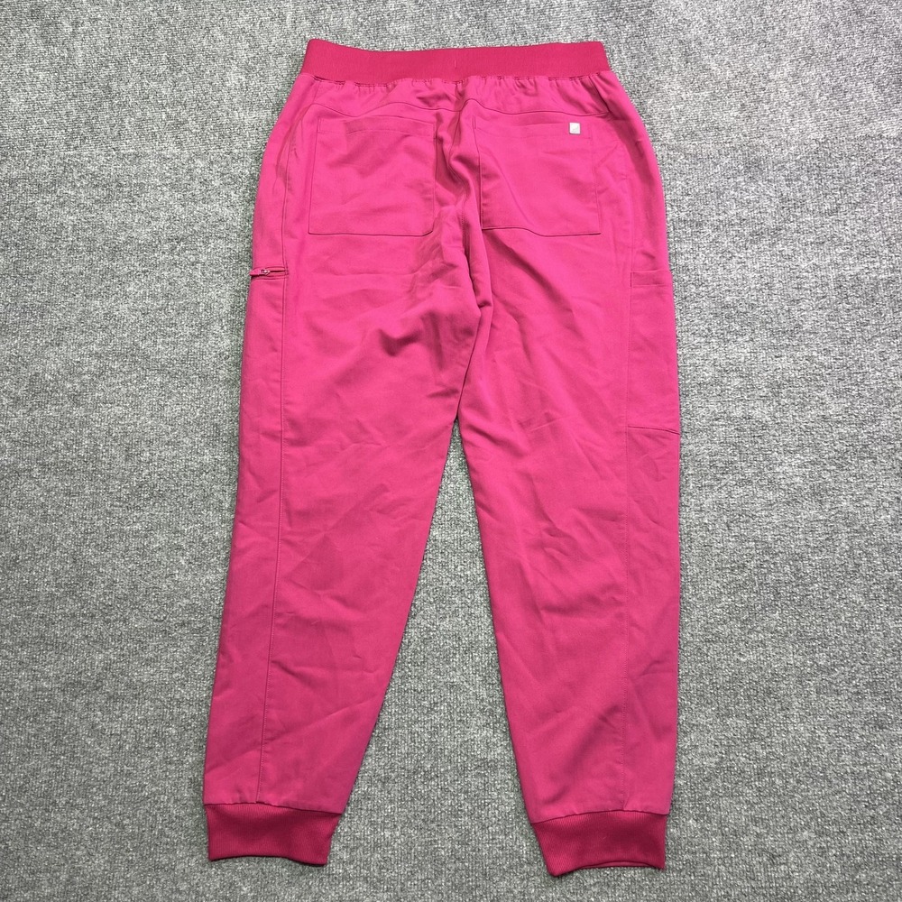 Fabletics Jogger Pants Womens M Pink Woven Elastic Waist Pockets Stretch Lounge - Picture 4 of 14